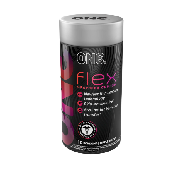 Презервативи ONE Flex Graphene Condom 10 шт, подарункова упаковка